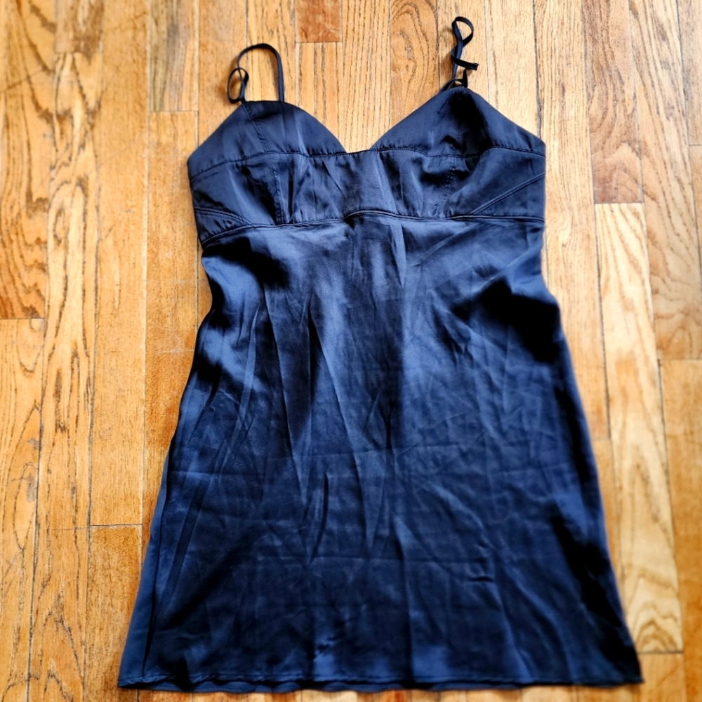 Free People Intimately Black Mini Slip Dress